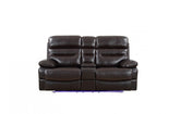 9442 - Brown Power Reclining Console LoveseatModel:  9442-BROWN-PWR-CL